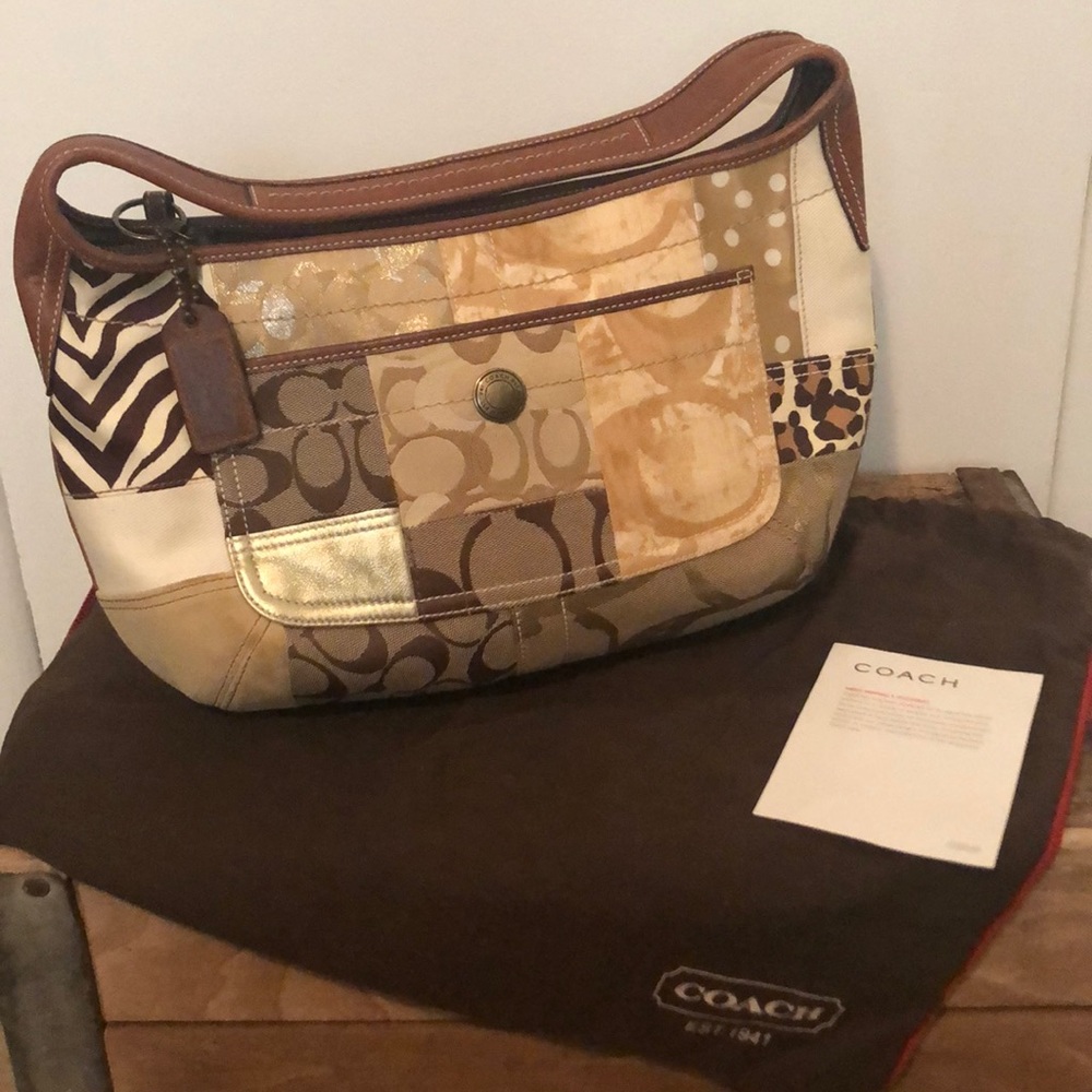 Coach Patchwork Animal Print Handbag
